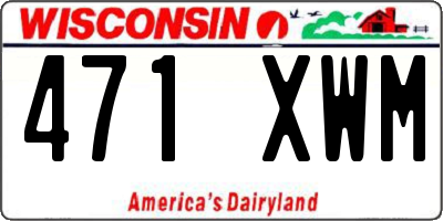 WI license plate 471XWM