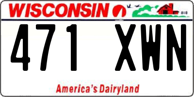 WI license plate 471XWN