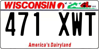 WI license plate 471XWT