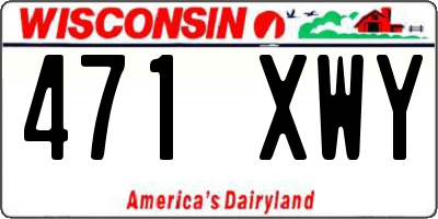 WI license plate 471XWY