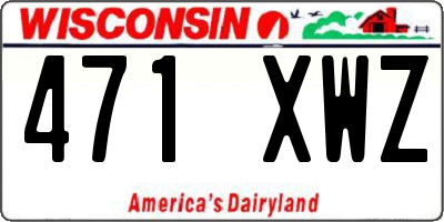WI license plate 471XWZ