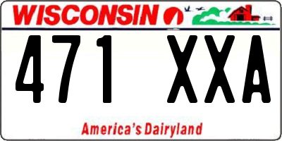 WI license plate 471XXA