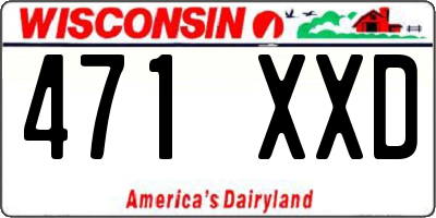 WI license plate 471XXD