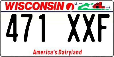 WI license plate 471XXF