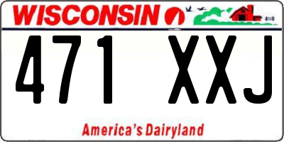 WI license plate 471XXJ