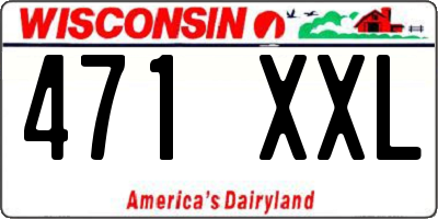 WI license plate 471XXL