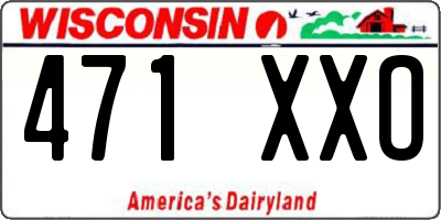 WI license plate 471XXO
