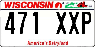 WI license plate 471XXP