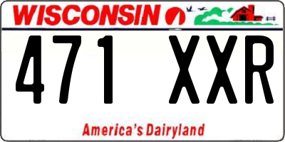 WI license plate 471XXR
