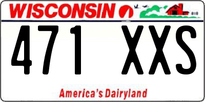 WI license plate 471XXS