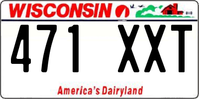WI license plate 471XXT