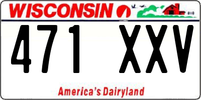 WI license plate 471XXV