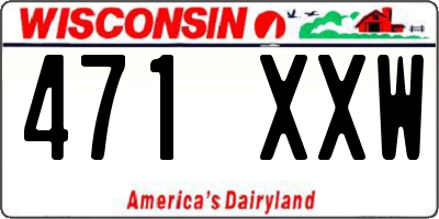 WI license plate 471XXW