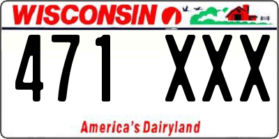 WI license plate 471XXX