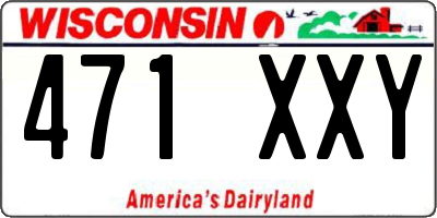WI license plate 471XXY