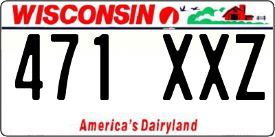 WI license plate 471XXZ