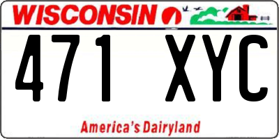WI license plate 471XYC