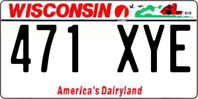 WI license plate 471XYE