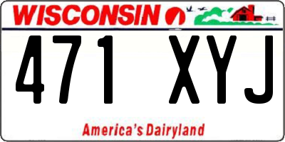 WI license plate 471XYJ
