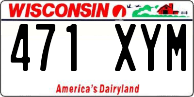 WI license plate 471XYM