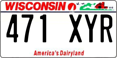 WI license plate 471XYR