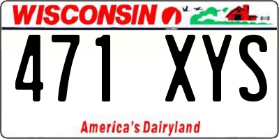 WI license plate 471XYS