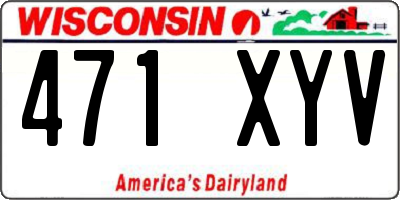 WI license plate 471XYV