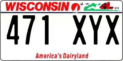 WI license plate 471XYX