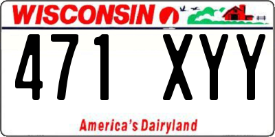 WI license plate 471XYY