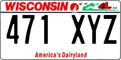 WI license plate 471XYZ