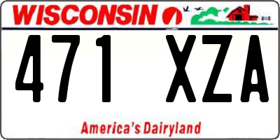 WI license plate 471XZA