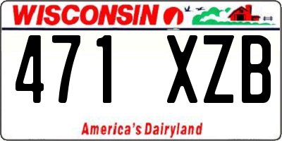 WI license plate 471XZB