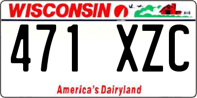 WI license plate 471XZC