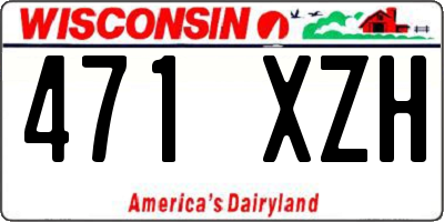 WI license plate 471XZH
