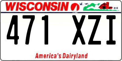 WI license plate 471XZI