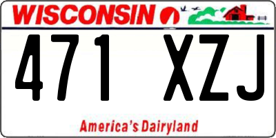 WI license plate 471XZJ