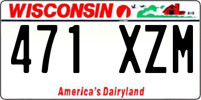 WI license plate 471XZM