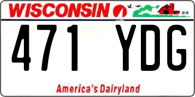 WI license plate 471YDG