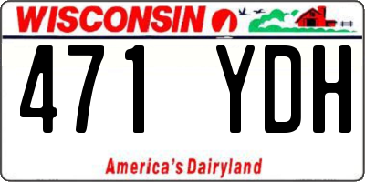 WI license plate 471YDH