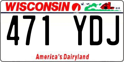 WI license plate 471YDJ