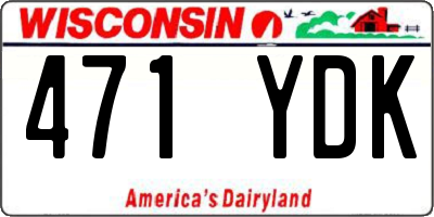 WI license plate 471YDK