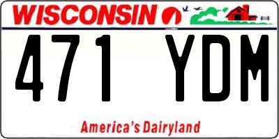 WI license plate 471YDM