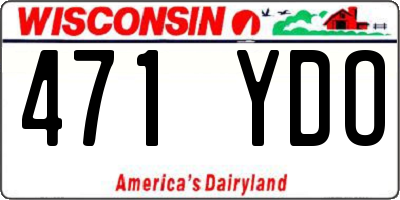 WI license plate 471YDO