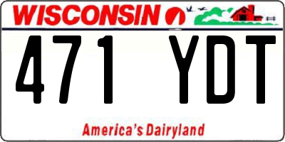 WI license plate 471YDT
