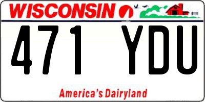 WI license plate 471YDU