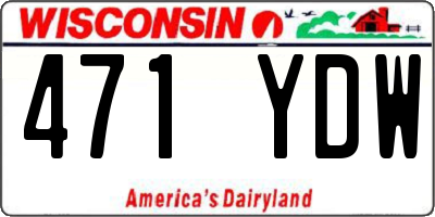 WI license plate 471YDW