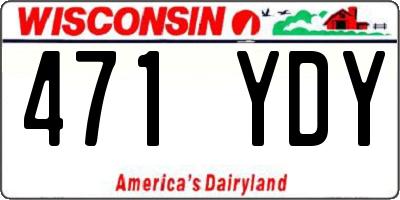 WI license plate 471YDY