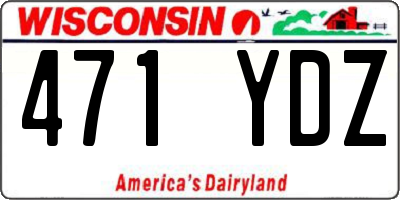 WI license plate 471YDZ