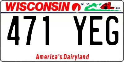WI license plate 471YEG