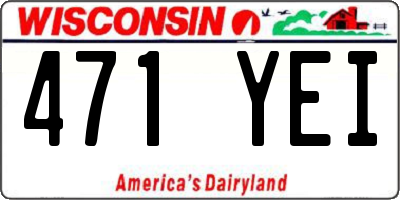 WI license plate 471YEI